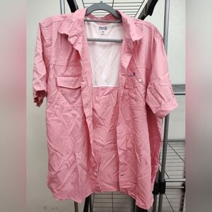 IZOD Pink Short Sleeve Shirt Size XL